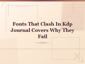 Why Clashing Fonts Ruin Your Kdp Journal Covers