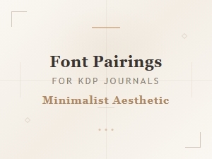 Minimalist Font Pairings for Beautiful Kdp Journals